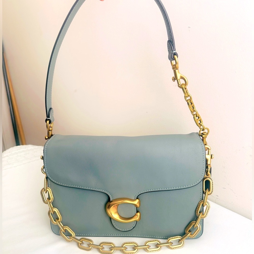 Coach Sage Gold Soft Tabby Shoulder Bag Classic Design